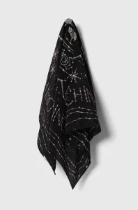Hodvábna šatka Moschino čierna farba, vzorovaná #8749031