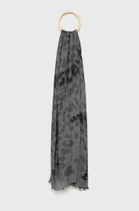 Šál Moschino dámsky, šedá farba, vzorovaný #4886517