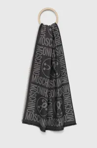 Šatka Moschino pánska šedá farba vzorovaná M2896 30758