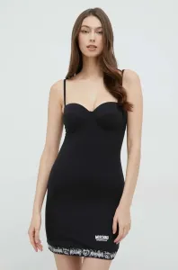 Nočná košeľa Moschino Underwear dámska, čierna farba, #8497817