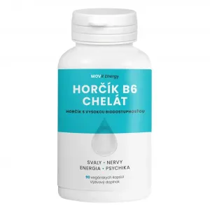 MOVIT ENERGY Horčík B6 chelát 100 mg 90 vegánskych kapsúl