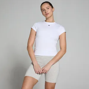 Dámske priliehavé tričko MP Basics s krátkymi rukávmi – biele - XS