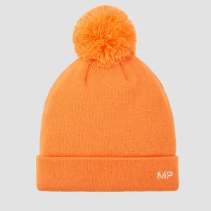 MP Bobble Hat - Nectarine/White