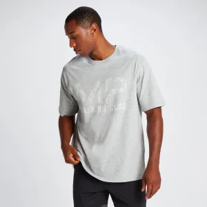 Pánske oversize bavlnené tričko MP Tempo – šedé melírované - XL