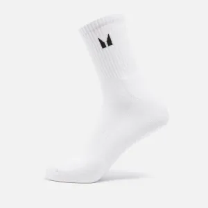 Vysoké unisex ponožky MP – biele - UK 9-11