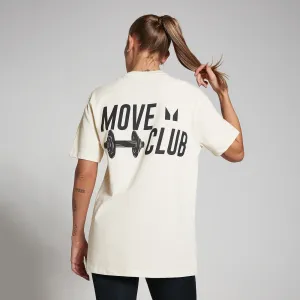 Oversize tričko MP Move Club – retro biele - S-M