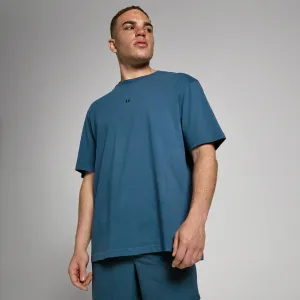 Pánske oversize tričko MP Tempo so spraným vzhľadom – sprané tmavomodré - XL