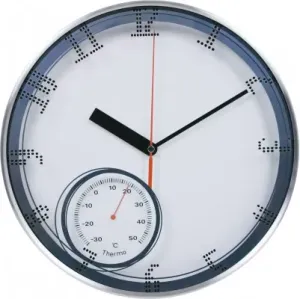 Nástenné hodiny MPM, 3083.7000 - strieborná/biela, 30cm #3438606