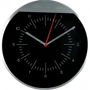 Nástenné hodiny MPM, 7090 - strieborná/čierna, 25cm #3438867