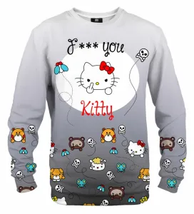 Mr. GUGU & Miss GO Unisex's Angry Kitty Black Sweater S-Pc2231 #818030