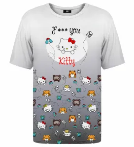 Mr. GUGU & Miss GO Unisex's Angry Kitty Black T-Shirt Tsh2231 #820230