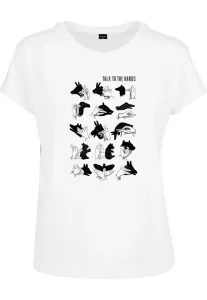 Mr. Tee Ladies Talk To The Hand Box Tee white - Size:L