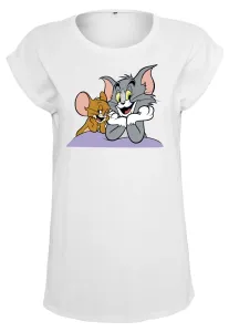 Dámske tričko MERCHCODE Ladies Tom & Jerry Pose Farba: white, Veľkosť: M