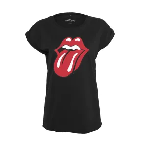 The Rolling Stones tričko MERCHCODE tričko Ladies Rolling Stones Tongue Tee black Čierna M