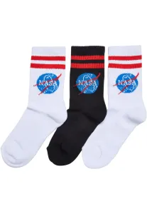 Mr. Tee NASA Insignia Socks Kids 3-Pack white/black - Size:35–38