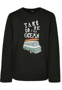 Detské tričko s dlhým rukávom MR.TEE Kids Take Me To The Ocean Longsleeve Farba: black, Veľkosť: 134/140