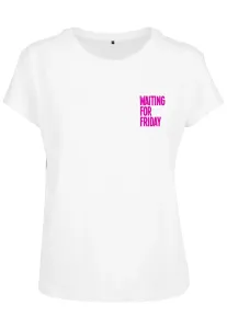 Mr. Tee Ladies Waiting For Friday Box Tee white/pink - Size:XS