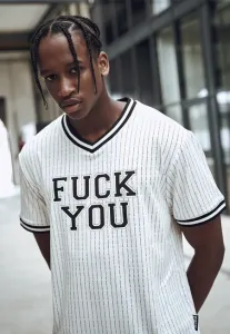 Mr. Tee Fuckyou Jersey wht/blk - Size:S