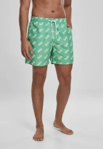 Pánske kúpacie kratasy MERCHCODE Sprite Logo AOP Swimshorts Farba: green, Veľkosť: XS