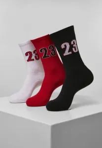 Mr. Tee 23 Socks 3-Pack white/black/red - Size:43–46
