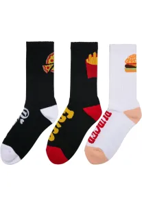 Mr. Tee Fancy Junk Food Socks 3-Pack black/multicolor - Size:39–42