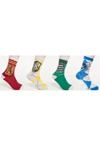 Urban Classics Harry Potter Team Socks 4-Pack multicolor - 43-46
