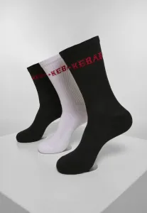 Ponožky MR.TEE Kebab Socks 3-Pack Farba: black/white, Veľkosť: 35-38