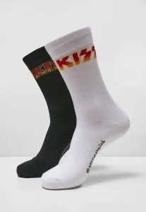 Urban Classics Kiss Socks 2-Pack black/white - 39-42