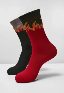 Ponožky MR.TEE Long Flame Socks 2-Pack Farba: red/black, Veľkosť: 43-46