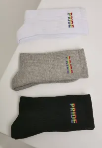 Mr. Tee Pride Socks 3-Pack wht/gry/blk - Size:47–50