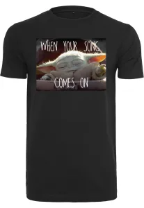 Pánske tričko MERCHCODE Baby Yoda Song Tee Farba: black, Veľkosť: L