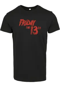 Pánske tričko MERCHCODE Friday The 13th Logo Farba: black, Veľkosť: XS