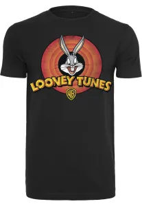 Pánske tričko MERCHCODE Looney Tunes Bugs Bunny Logo Tee Farba: black, Veľkosť: L