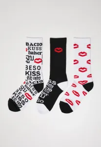 Mr. Tee Kiss Socks 3-Pack black/white/red - Size:43–46
