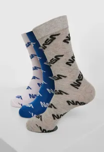 Ponožky MR.TEE NASA Allover Socks 3-Pack Farba: blue/grey/white, Veľkosť: 47-50