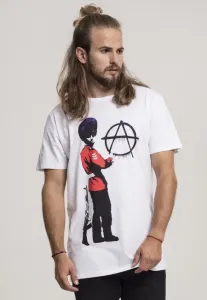 Mr. Tee Banksy Anarchy Tee white - Size:L