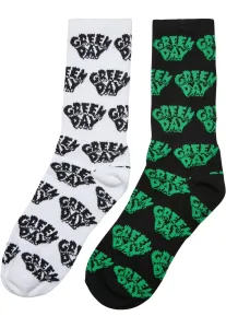 Mr. Tee Green Day Socks 2-Pack black/white - Size:35–38