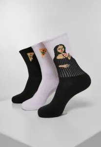 Ponožky MR.TEE Arti Pizza Sport Socks 3-Pack Farba: multicolor/black/white, Veľkosť: 39-42