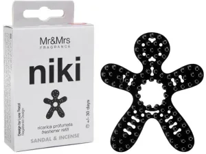 Mr & Mrs Fragrance Niki Sandal & Incense vôňa do auta náhradná náplň 1 ks