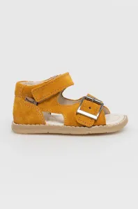 Detské semišové sandále Mrugała oranžová farba #171103