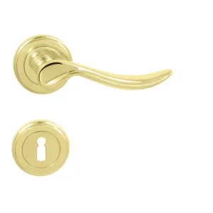 Kľučka na dvere MT - CLASSIC - R (E) ZLM/ZLL - zlatá matná/zlatá lesklá | MP-KOVANIA.sk