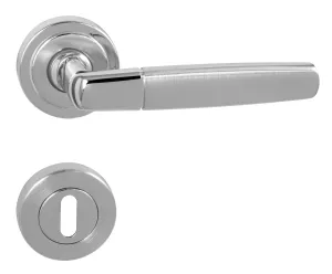 Kľučka na dvere MT - NOVA B - R (E) CHL/CHM - chróm lesklý/chróm matný | MP-KOVANIA.sk #4126461
