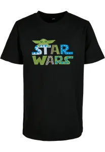 Children's T-shirt with colorful Star Wars logo black #3467311