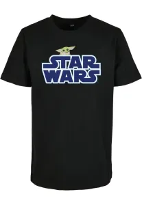 Children's T-shirt with blue Star Wars logo, black