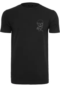 Black T-shirt Skull One Line #8488255