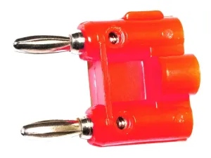 Mueller Electric Bu-00247-2 Conn, Dual Banana Plug, 15A, Red