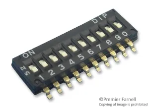 Multicomp Pro Mcdhn-10F-V Switch, Dip, Smd, 10 Way #2437621