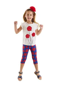 Mushi Red Poppy Girl Kids T-shirt Leggings Suit #9193033