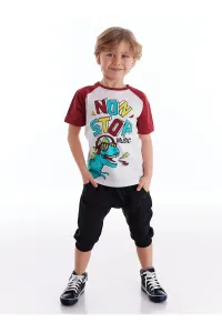 Mushi Dino Music Boy's T-shirt Capri Shorts Set