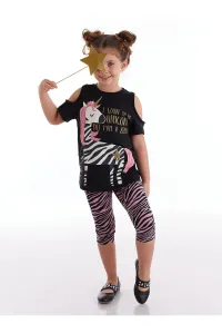mshb&g Unique Zebra Girls Kids Tunic Leggings Suit